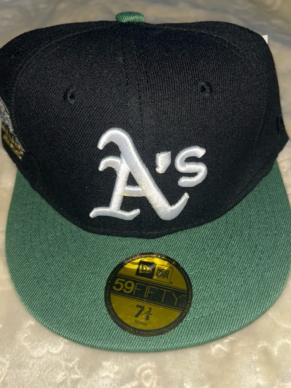 New Era Black and Green Oakland A's Fitted 59FIFTY Cap